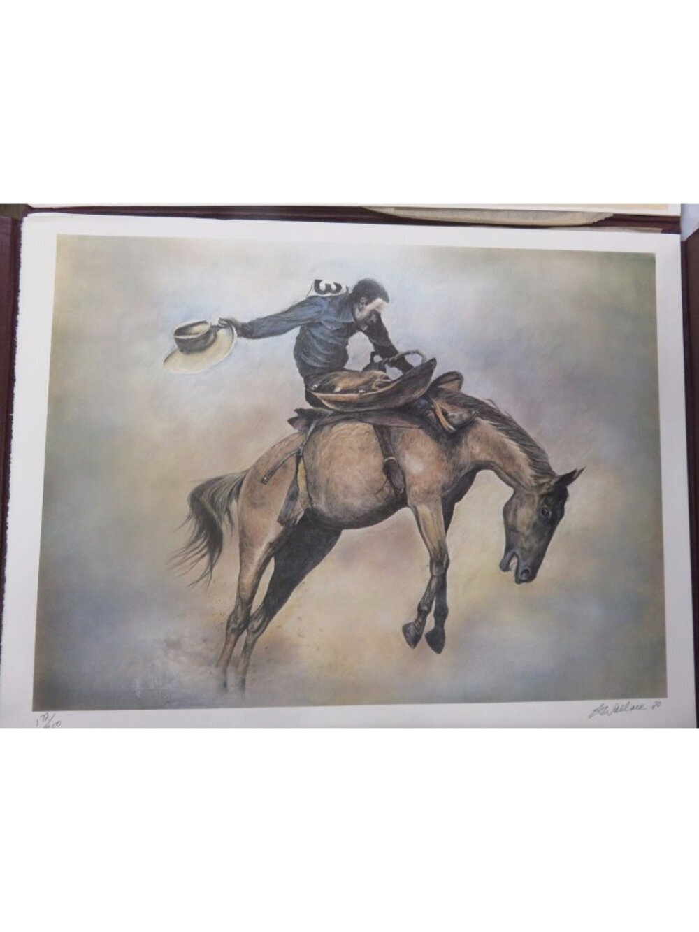 Ken Wallace Limited Edition Lithograph Portfolio x 3 1980 Horse Cowboy Chief
